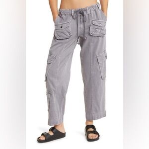 Free People Gray Cargo Pants